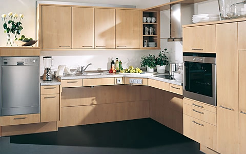 barrierefrei_kueche_holz barrierefreie Küche in Holzoptik